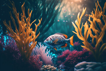Fototapeta na wymiar Underwater fauna 