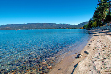 Crystal Lake Tahoe Waters in Winter