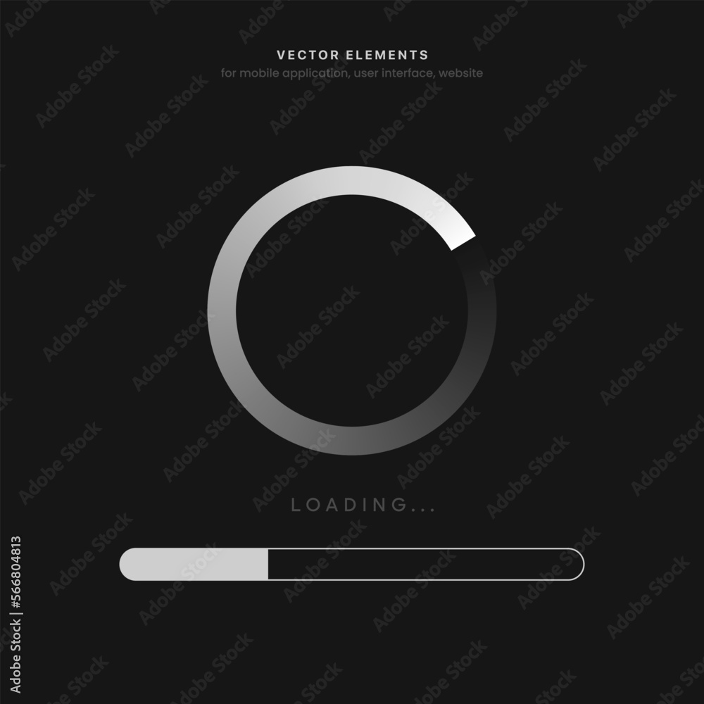 Aufkleber System wait screen loading or software update or upgrade. Loading bar. Downloading. Application loading process sign flat design for UI UX website mobile app