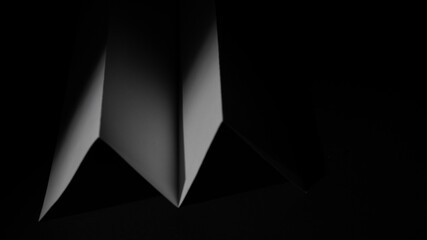 Folded white piece of paper