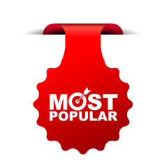 red vector illustration banner most popular © Michal Hubka