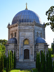 Fototapeta na wymiar Located in Istanbul, Turkey, the Sultan Resat Tomb was built in the 20th century.