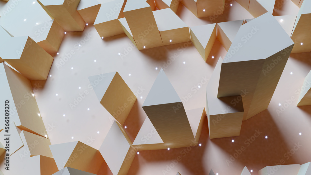 Poster triangle pattern on digital background,triangle molecular structure model, science and technology co