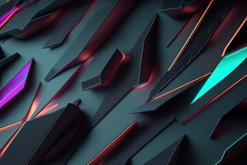 beauty of abstract Crystal  colorful background, Generative Ai