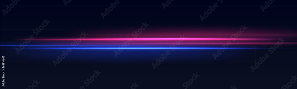 Poster beautiful glow light flare and spark. red blue special effect, speed police line. magic of moving fa
