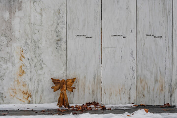 The Wall of Names and an Angel, Flight 93 National Memorial, Pennsylvania USA, Stoystown, Pennsylvania