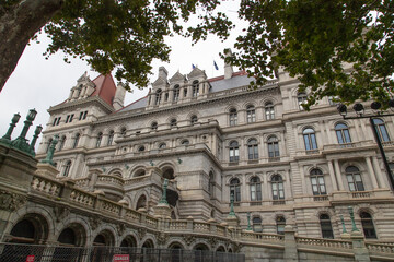 Fototapeta na wymiar New York state capitol building in Albany, New York