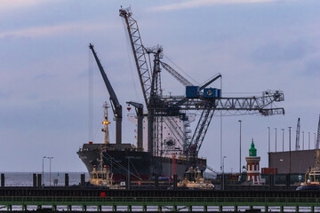 Fototapeta na wymiar Schaff am Haven in Bremerhaven
