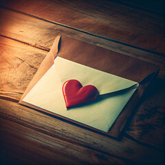 heart on wooden background