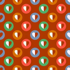 Valentines hearts cartoon pattern for wrapping and kids clothes print and fabrics and gift box