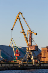 Streets of a small Baltic city on a sunny day