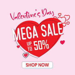 Valentine's day sale background