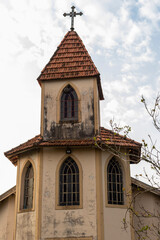 Old catholic church in the interior of the state of Sao Paulo, Brazil
