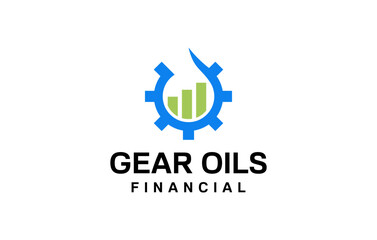 Modern financial gear oil logo design