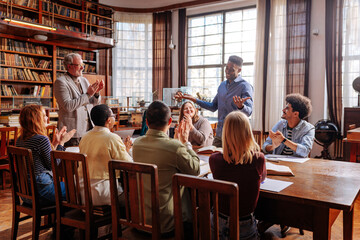 Academic discussion in class.