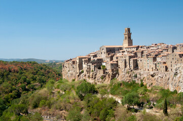 View of Pitigliano, a picturesque town in Italy