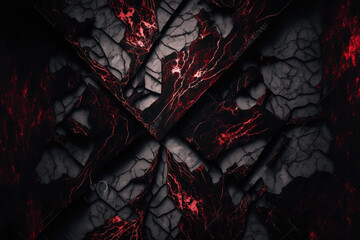 Abstract red and black colored marble wallpaper created with Generative AI Technology