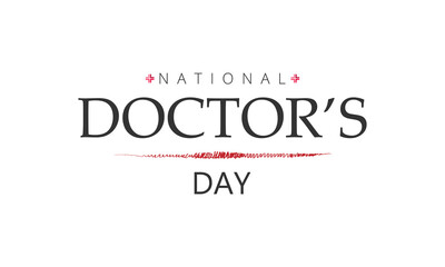 national doctors day slogan, typography graphic design, vektor illustration, for t-shirt, background, web background, poster and more.