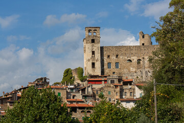 Streets and buildigs in old italian city