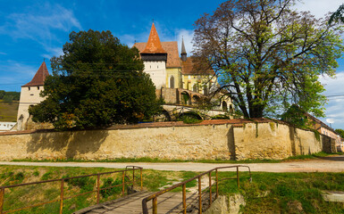 Fototapeta na wymiar Image of Church Fortification in Biertan in Romania.