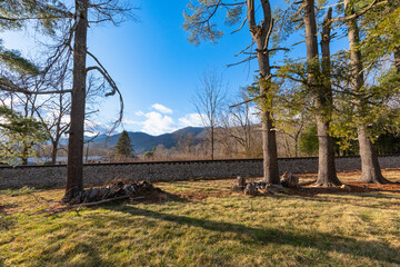 Mountain View with train tracks