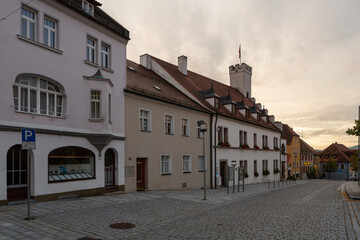 Fototapeta na wymiar Streets of small old German city