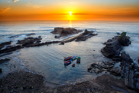 Lapa das Pombas. Fishing Port Odemira concello. Alentejo. Portugal