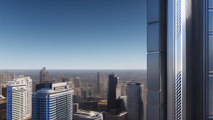 Fototapeta na wymiar modern skyscraper in the city, business, Generative AI