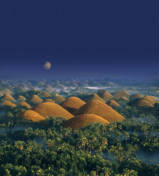 Moonrise - Chocolate Hills