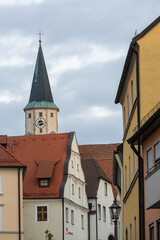 Fototapeta premium Streets of small, old German city 