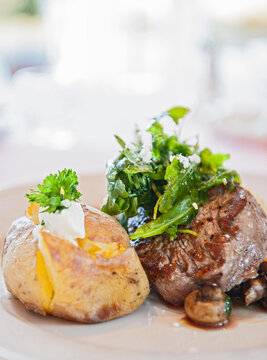 close up of beef fillet at Icelandic restaurant