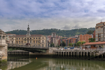 Fototapeta na wymiar The City Hall of the District of Bilbao, Basque Country, Spain