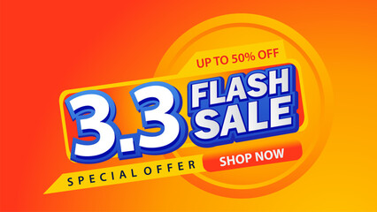 3.3 sale, 3.3 online sale. Flash Model Shopping day. March