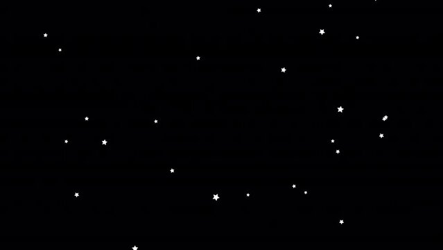 弾ける白色の星のアニメーション動画