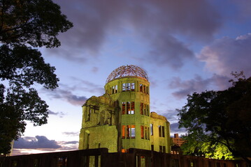 原爆ドーム夕景