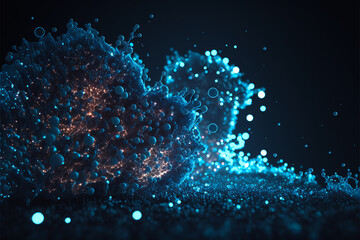 glowing particles wallpaper Abstract communication technology background
