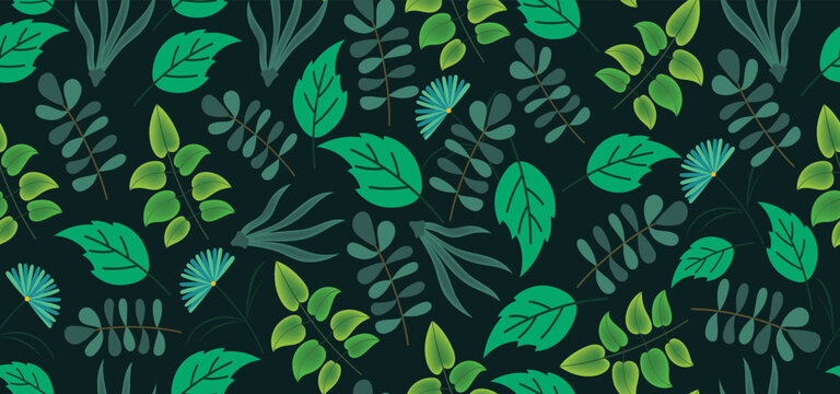 Botanical seamless pattern background