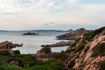Landscapes in the Mediterranean on the coast of Sardinia, La Maddalena