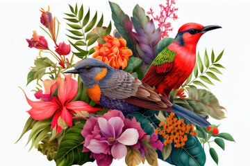 bird on a flower