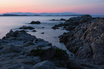 Landscapes in the Mediterranean on the coast of Sardinia