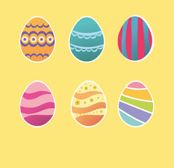 easter eggs set