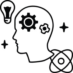 Idea icon symbol vector image, illustration of creative light concept design