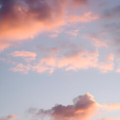 Pink Cloudy Sunset