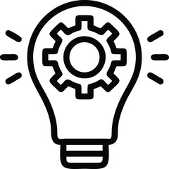 Idea icon symbol vector image, illustration of creative light concept design