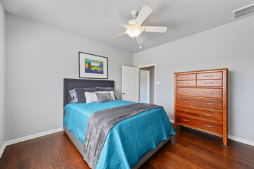 interior of bedroom with bed