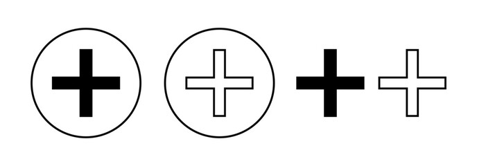 Plus Icon vector for web and mobile app. Add plus sign and symbol