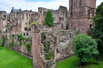 Fototapeta na wymiar Ruins of Castle Heidelberg