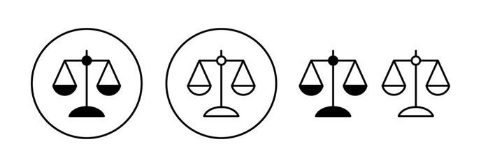 Scales icon vector for web and mobile app. Law scale icon. Justice sign and symbol