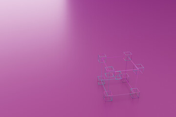 Fototapeta premium Abstract 3d geometry with different colors
