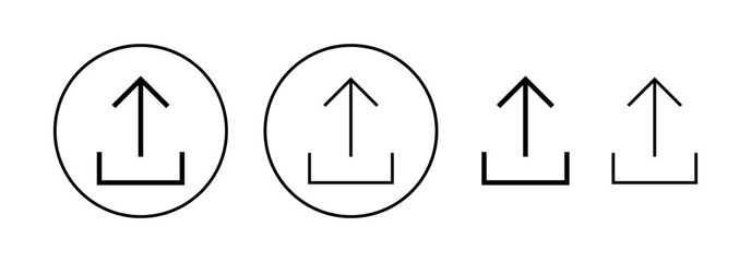 Upload icon vector for web and mobile app. load data sign and symbol